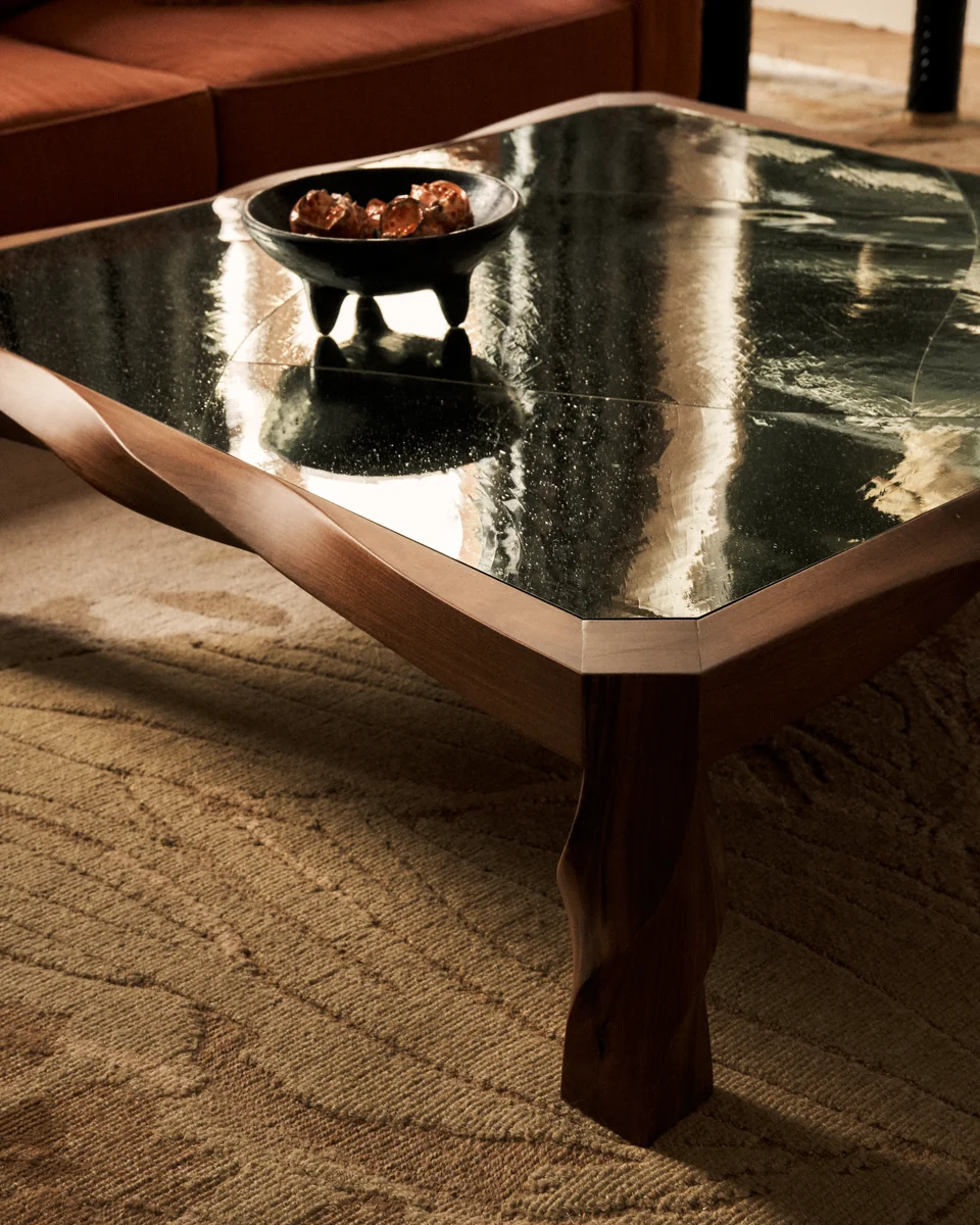 Ultra Violet — Detail of the stone coffee table