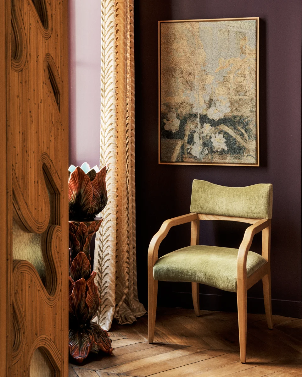 Ultra Violet — Armchair and wood panelling